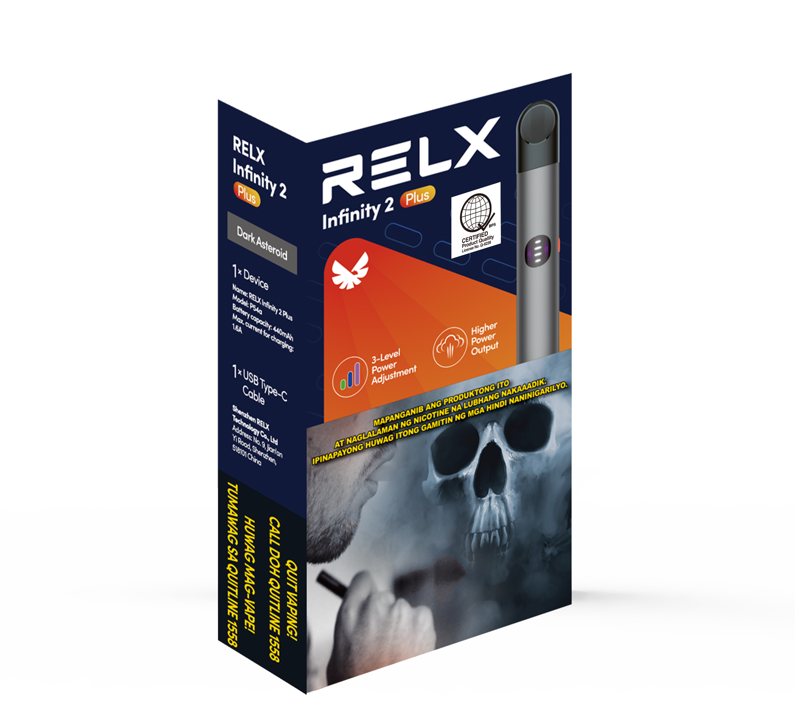 RELX Infinity 2 Plus Device - Dark Asteroid