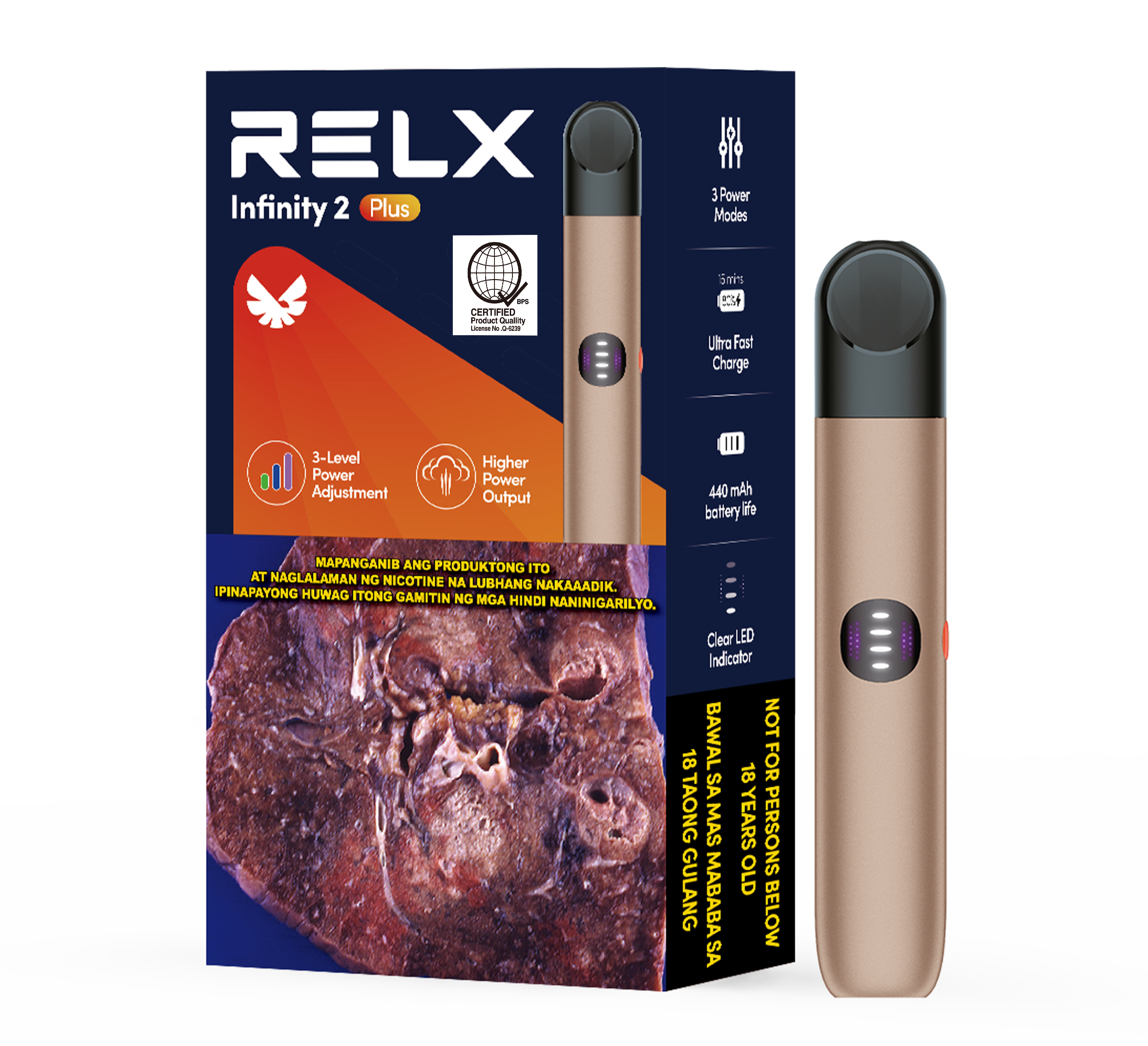 RELX Infinity 2 Plus Device - Bronze Dusk ExpressPuff RELX Infinity 2 Plus Device - Bronze Dusk ExpressPuff