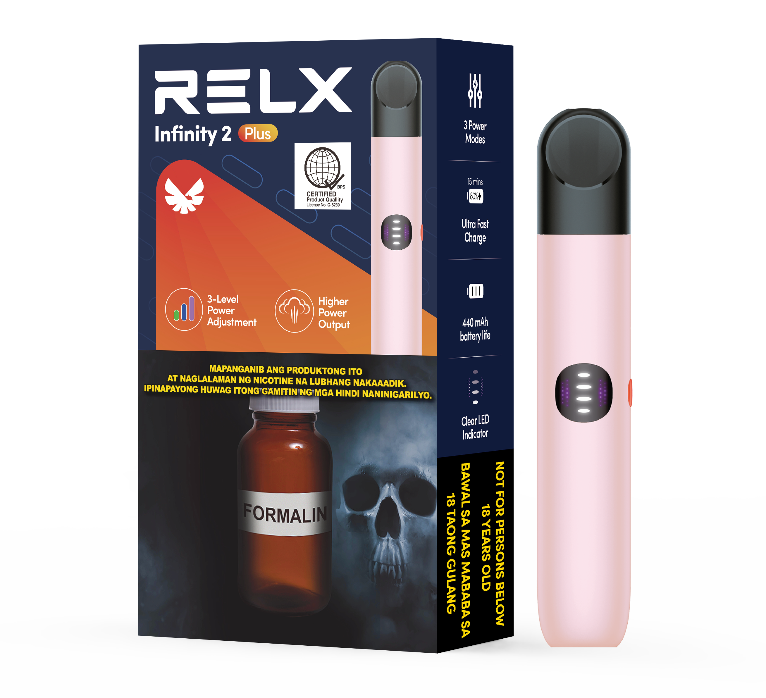 RELX Infinity 2 Plus Device - Rose Gold